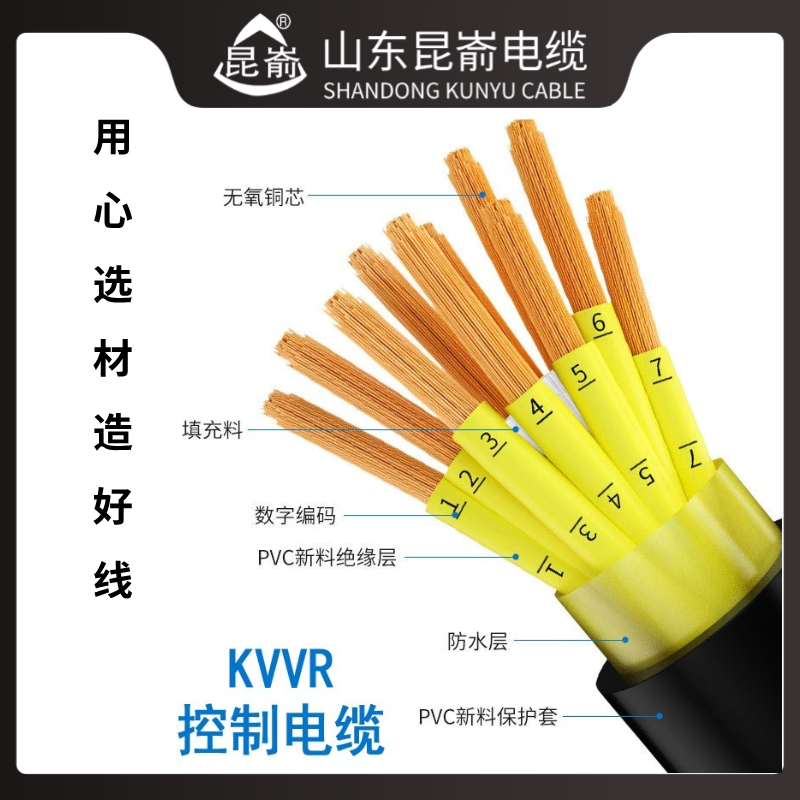 威海電纜公司批發(fā)供應(yīng) 昆崳電纜批發(fā)控制電纜KVV  KVV22控制線路