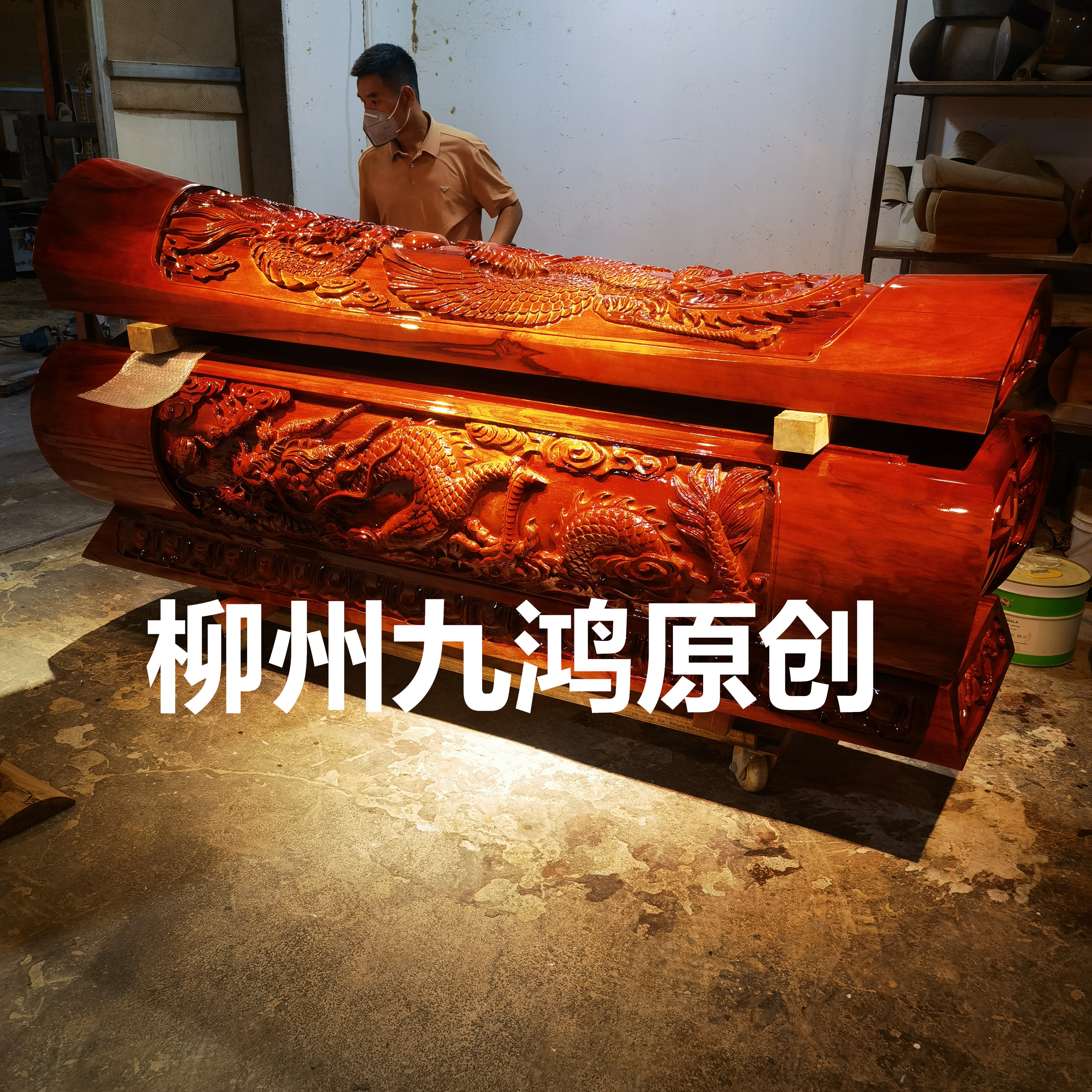 柳州棺材金絲楠木棺材遷墳棺撿骨防潮防蟲骨灰盒圖片
