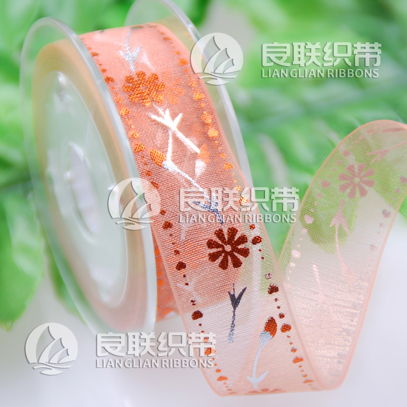 供應(yīng)雪紗織帶印刷可定制廈門良聯(lián)織帶