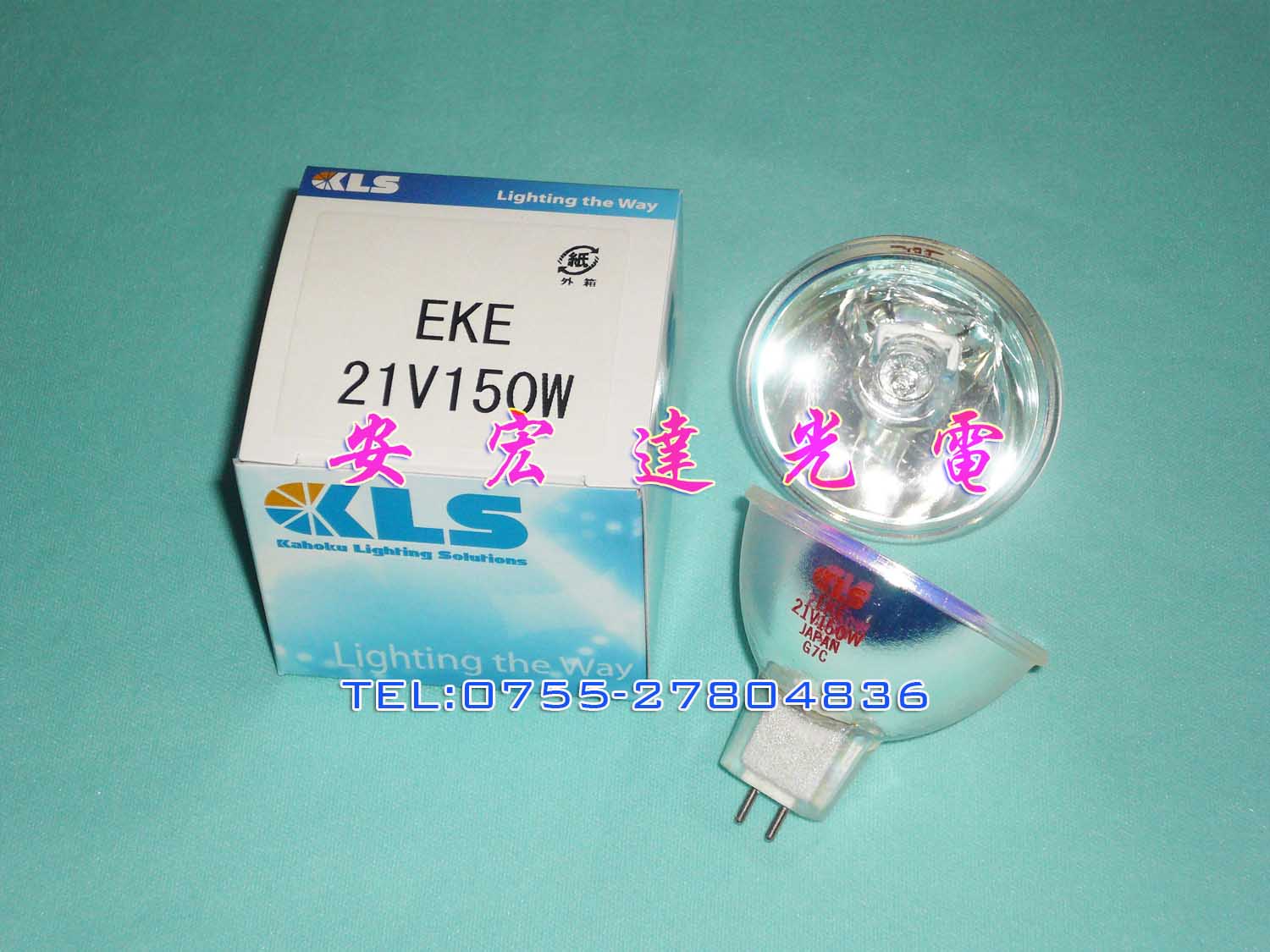日本KLS鹵素杯燈 EJM 21V150W，光學儀器燈泡