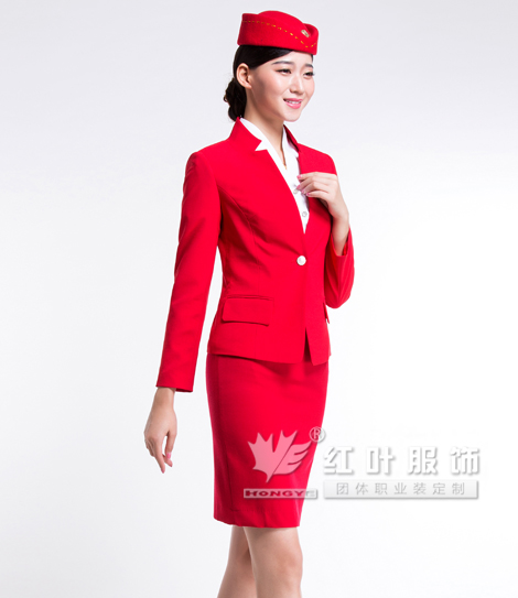 供應(yīng)定做空姐服75-鄭州紅葉服飾