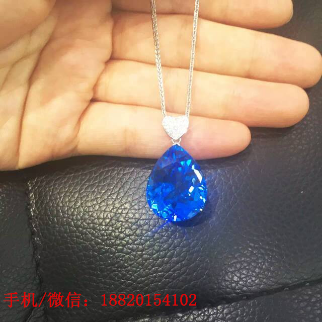 供應(yīng)32.17克拉水滴形托帕石吊墜托帕石 美麗托帕石