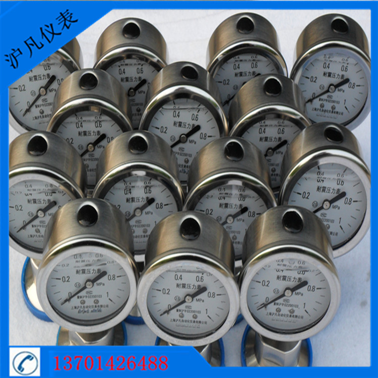 廠家直銷 品質(zhì)保障YN60MF不銹鋼耐震隔膜壓力表