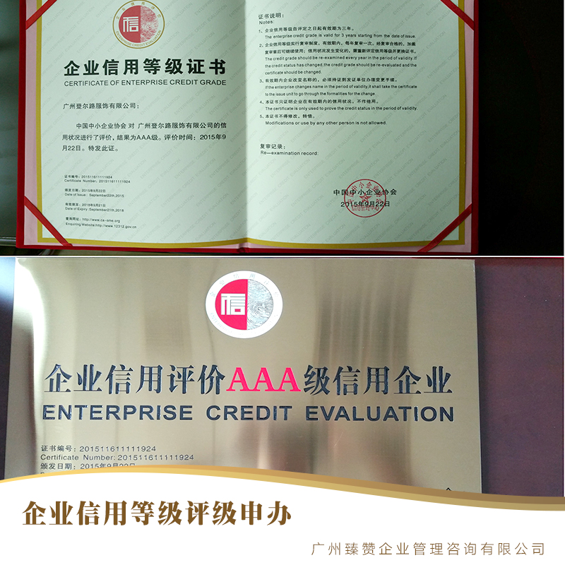 供應(yīng)辦理企業(yè)信用等級(jí)評(píng)級(jí) 企業(yè)信用評(píng)價(jià)AAA級(jí)信用企業(yè)辦理的條件