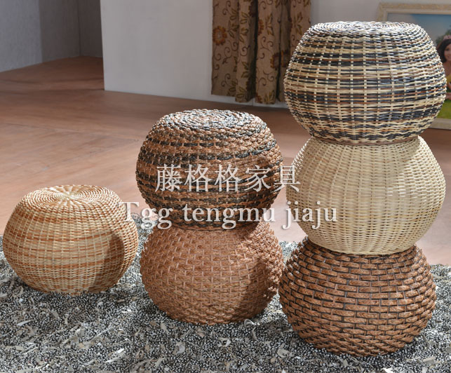 供應(yīng)藤圓凳，休閑藤凳子，編藤凳子