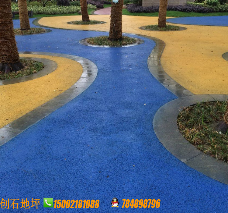 透水地面透水地坪  透水路面 透水混凝土 彩色透水混凝土  彩色透水路面 生態(tài)透水地坪