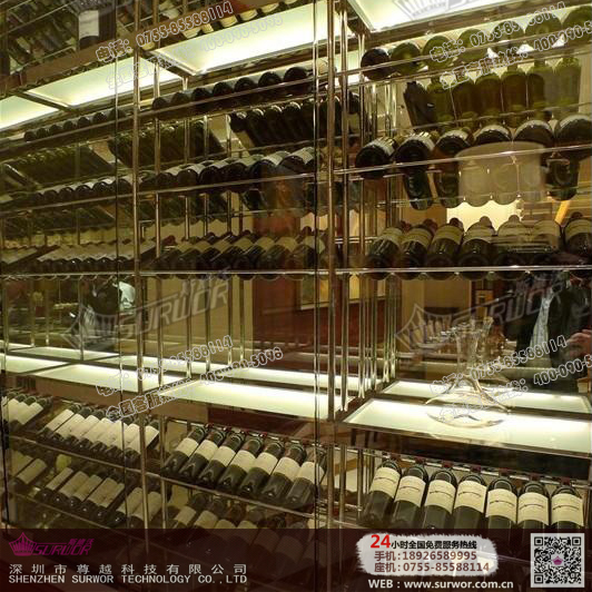 深圳專業(yè)定制紅酒柜冷藏柜 不銹鋼恒溫酒柜