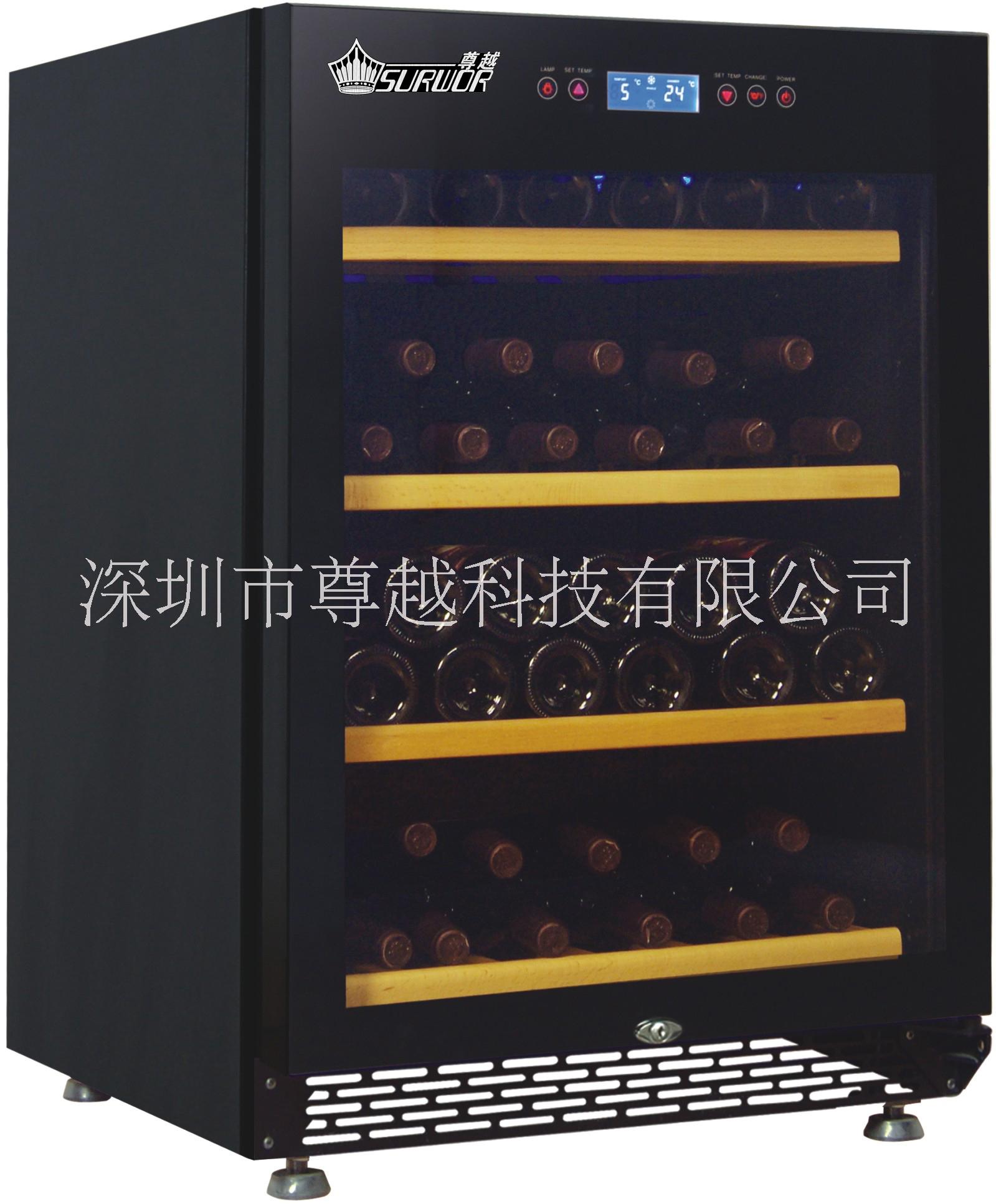 歐式黑鈦不銹鋼紅酒柜 壓縮機(jī)一體式恒溫酒柜 廠家直銷(xiāo)