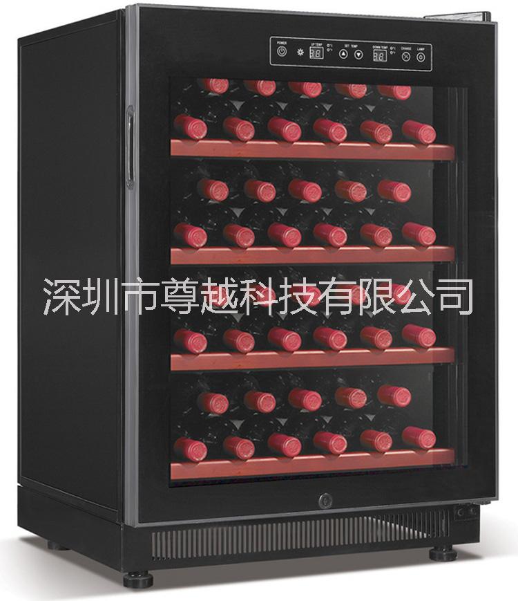 歐式黑鈦不銹鋼紅酒柜 壓縮機(jī)一體式恒溫酒柜 廠家直銷(xiāo)