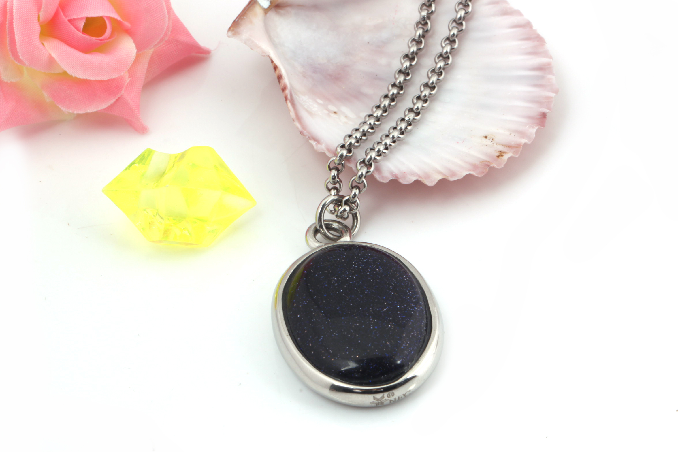 產地貨源 可穿戴智能飾品nfc智能項鏈 鑲寶石 情侶款項墜項鏈