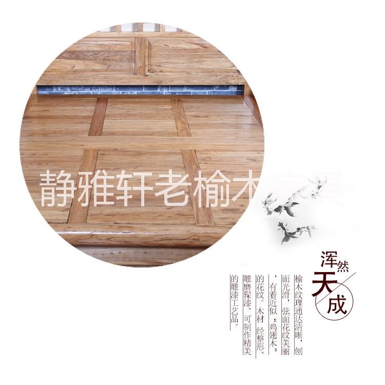 臥室實(shí)木床家具 韓式老榆木床老榆木雙人床