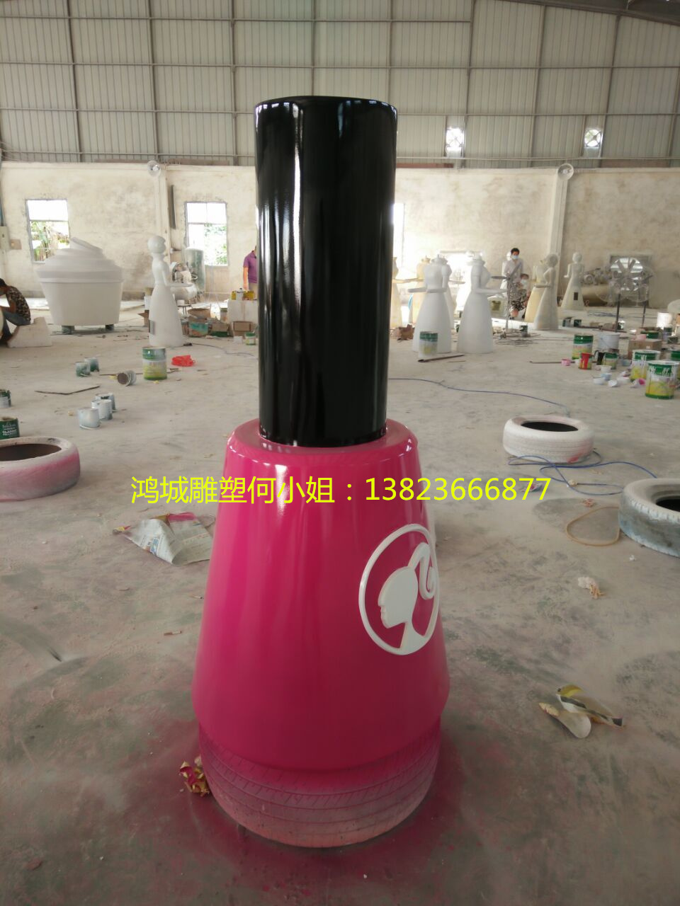 櫥窗廣告玻璃鋼化妝品指甲油瓶模型雕塑擺件