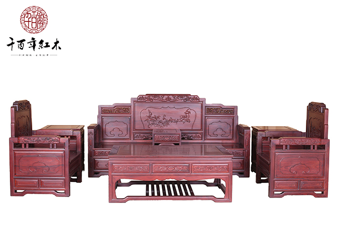 千百年紅木 紅酸枝家具古典沙發(fā)  傳世酸枝系列錦瑟年華沙發(fā)