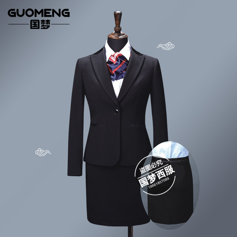 定制銀行酒店寫字樓工作服女  青島開發(fā)區(qū)職業(yè)女裝量體訂做