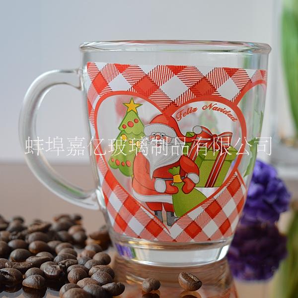 玻璃把杯 玻璃咖啡杯 茶杯牛奶杯 玻璃把杯咖啡杯茶杯牛奶杯963 圣誕玻璃把杯咖啡杯茶杯牛奶杯 玻璃桃形杯把杯茶杯咖啡杯