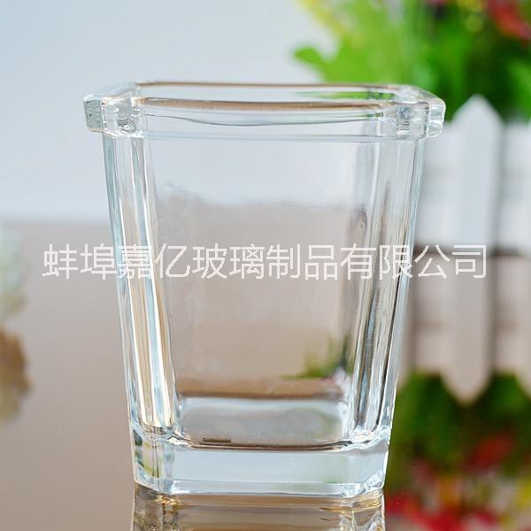 方形玻璃燭臺燭臺杯蠟燭杯