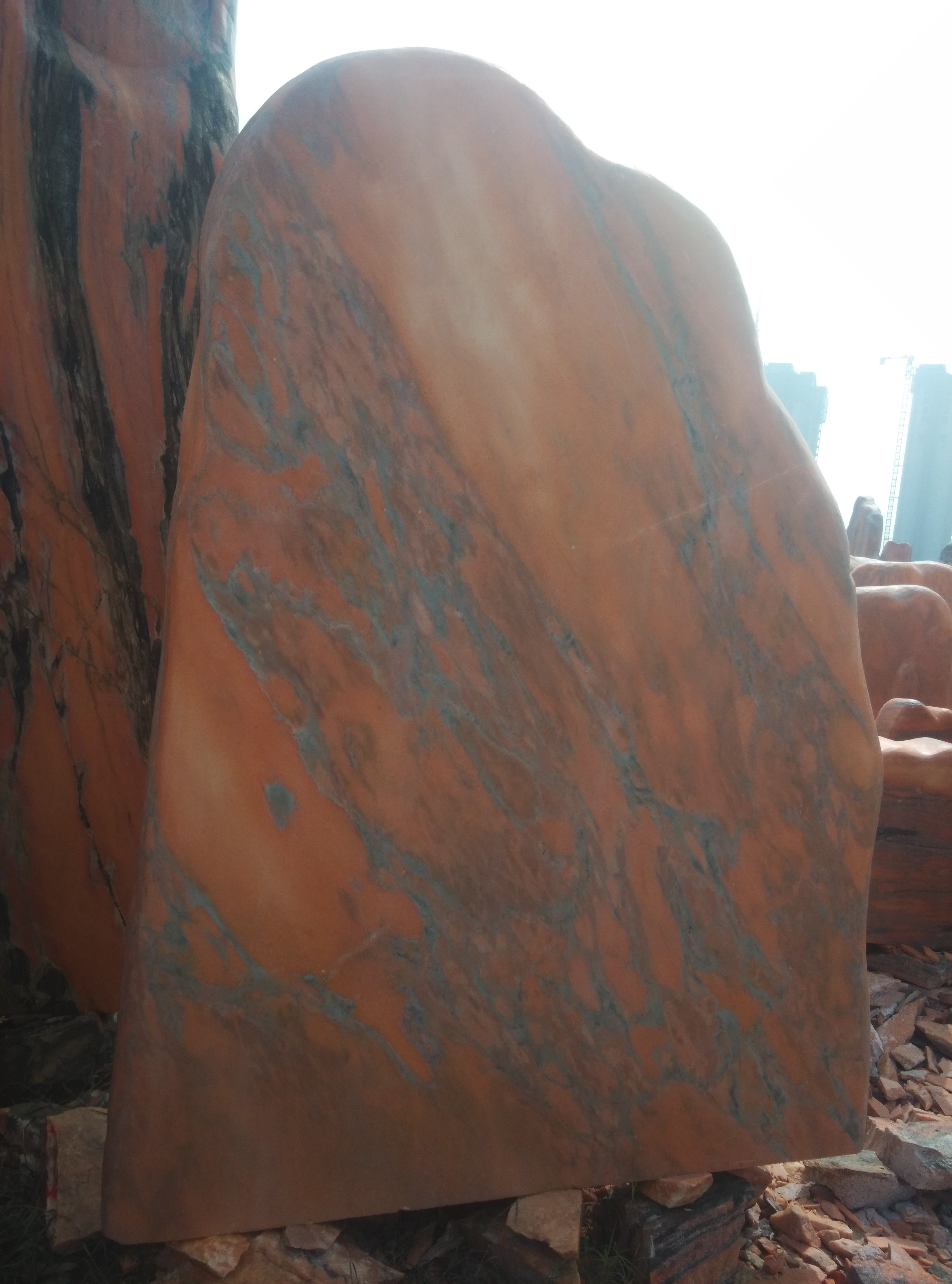 彩霞紅景觀石 風(fēng)景奇石供應(yīng)