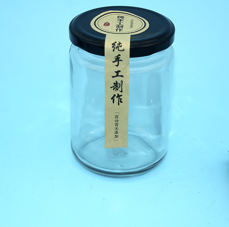 供應醬菜瓶果醬玻璃瓶辣椒醬玻璃瓶圓形240毫升195毫升豆鼓瓶 果醬瓶