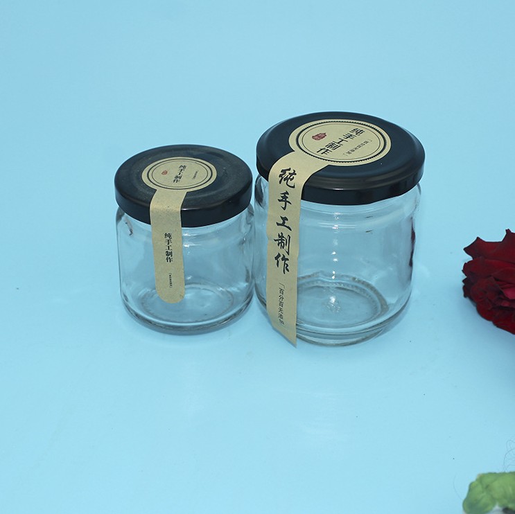 供應醬菜瓶果醬玻璃瓶辣椒醬玻璃瓶圓形240毫升195毫升豆鼓瓶 果醬瓶
