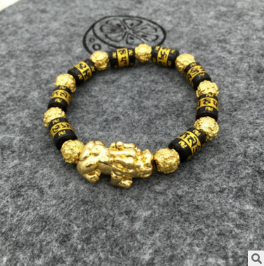 廠家直銷加工 厚金首飾手鏈 越南沙金手鏈貔貅手串 一件代發(fā)