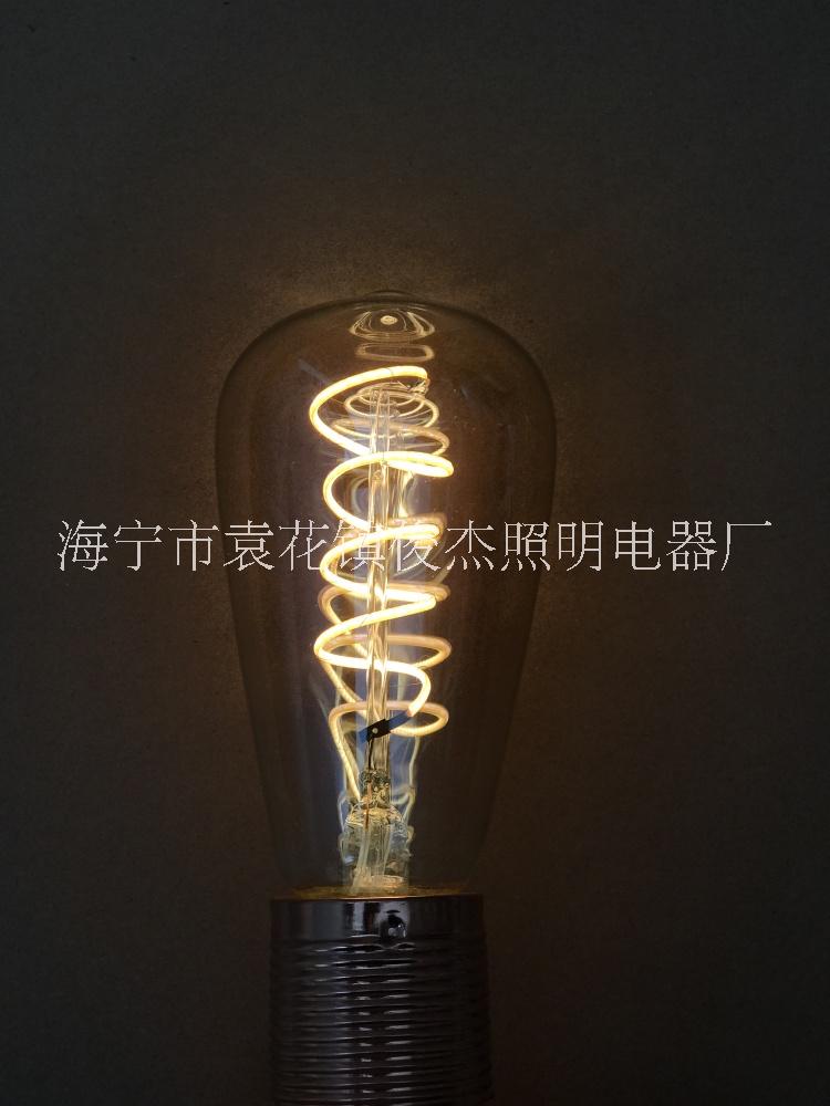 ST64螺旋仿古柔性燈絲燈led愛(ài)迪生復(fù)古led創(chuàng)意燈絲燈節(jié)能型歐式風(fēng)格