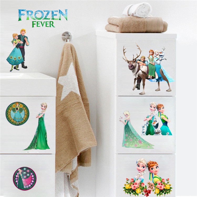 3D立體冰雪奇緣墻貼人物兒童房裝飾墻貼