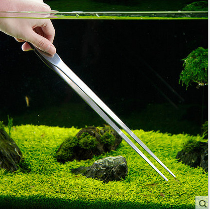 水草鑷子水草夾不銹鋼水草鑷子直頭彎頭鑷子水草夾27cm38cm廠家直銷