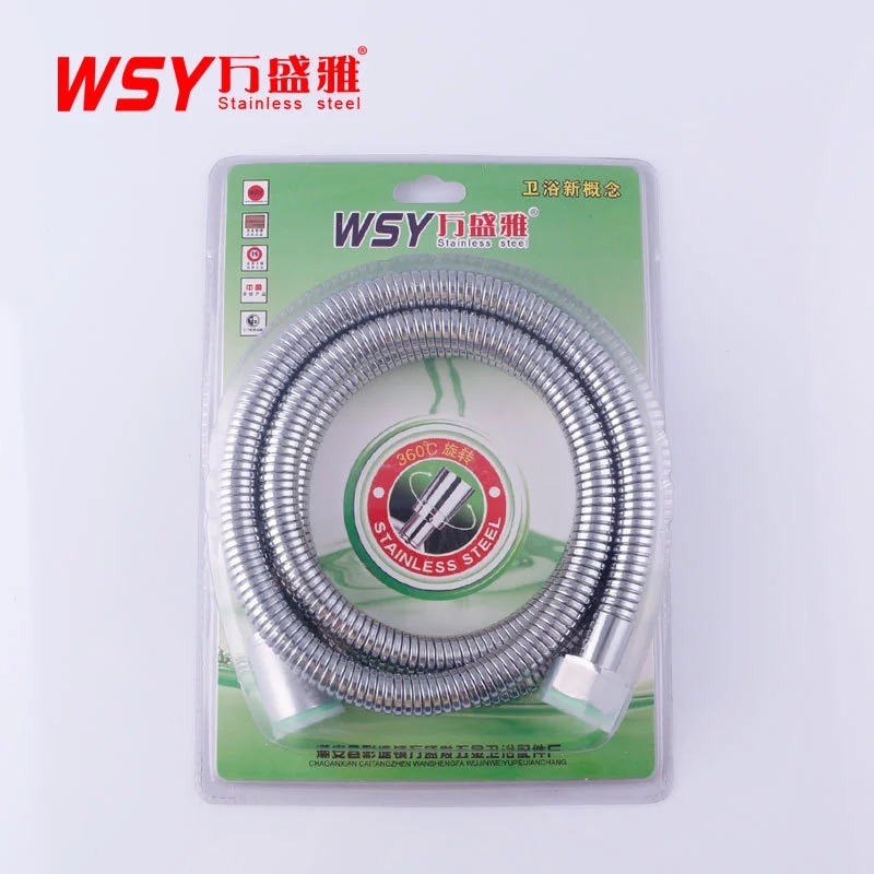 長(zhǎng)期供應(yīng) 萬(wàn)盛雅牌加密型雙扣進(jìn)水管 花灑軟管淋浴管