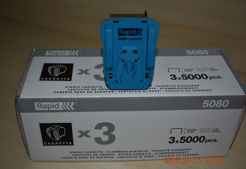 原裝裝訂針 環(huán)保不銹鋼5080裝訂針 裝訂針5000枚裝 5080裝訂書釘