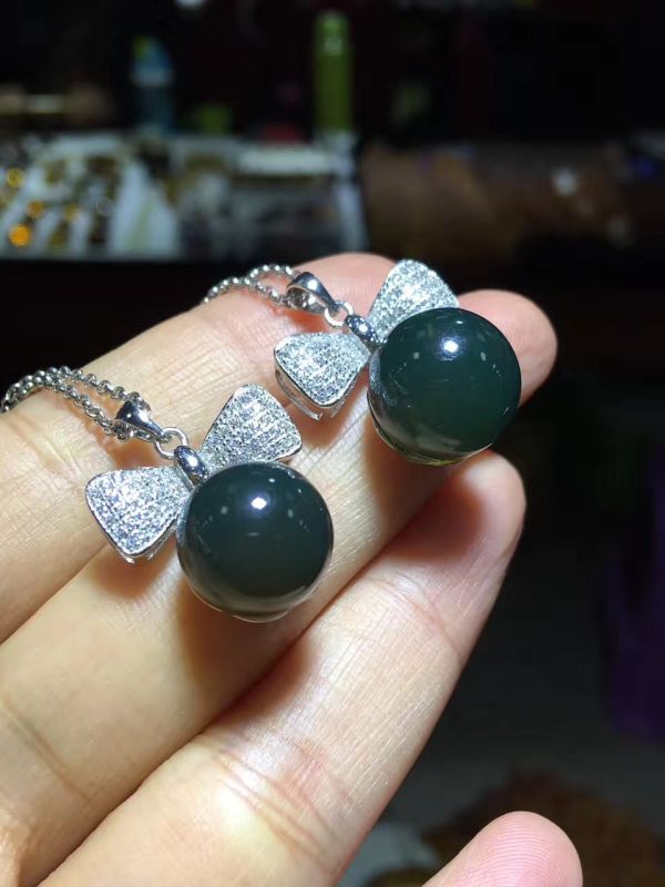 蝴蝶結(jié)吊墜圓珠空托銀飾批發(fā) 925銀鍍白金 玫瑰金 吊墜托 蝴蝶結(jié)吊墜圓珠空托銀飾批發(fā)