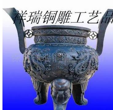 供應佛具-30公分香爐-熏爐-鑄銅香爐-銅雕工藝品 銅雕工藝品香爐