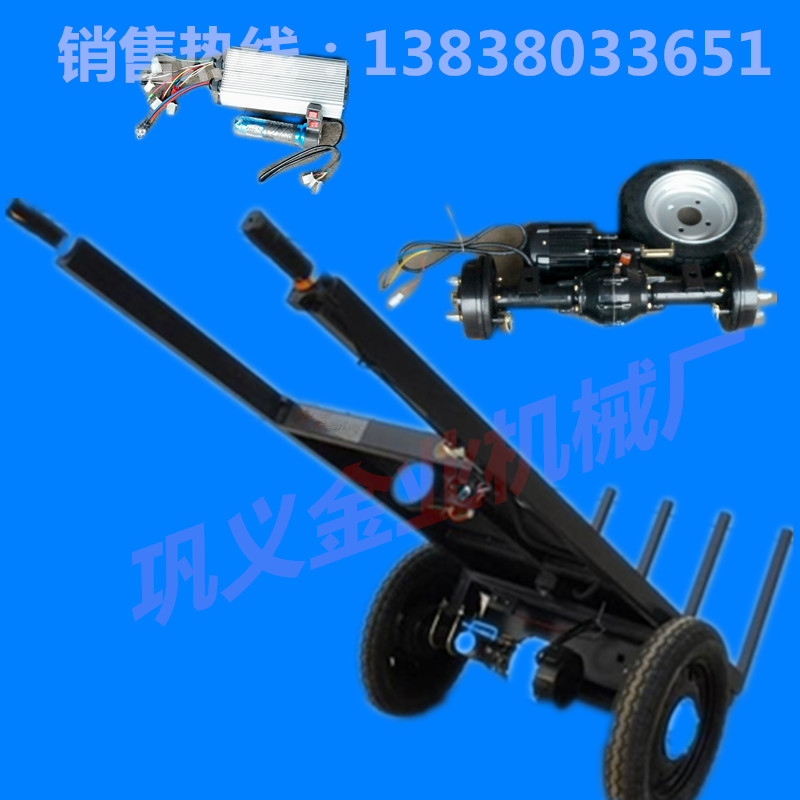 河南金業(yè)48型手推電動(dòng)平板車 磚廠窯廠拉磚車 建筑兩輪拉磚車質(zhì)優(yōu)價(jià)低售后好