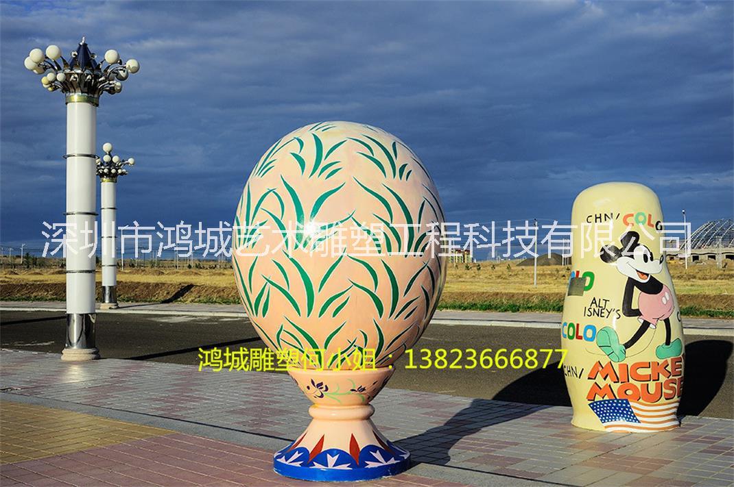 俄羅斯主題玻璃鋼套娃卡通雕塑
