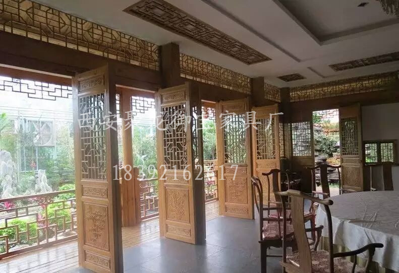 西安仿古門窗，實(shí)木門窗，松木門窗