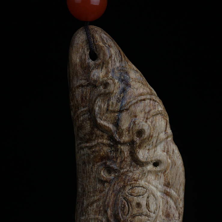 加里曼丹掛件 沉香吊墜金蟬