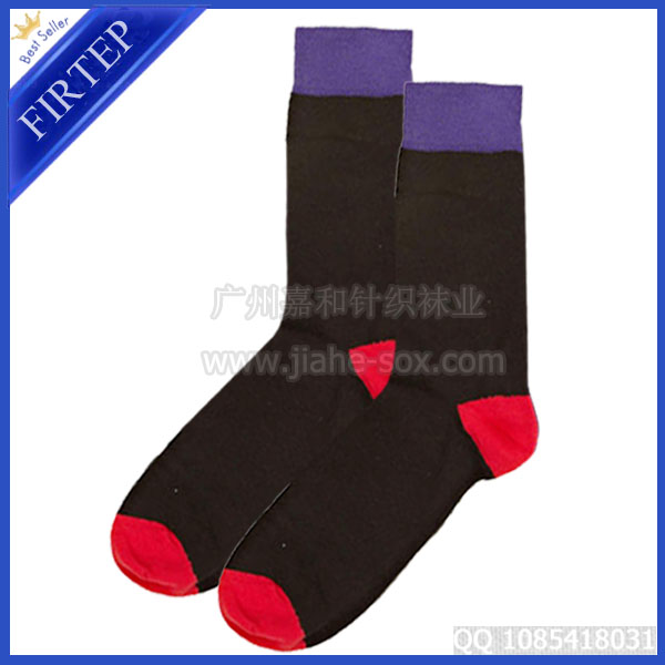 撞色男襪 彩色撞色男襪長(zhǎng)襪 撞色男襪生產(chǎn)廠家 單針單路彩色男襪