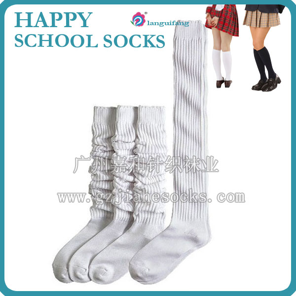 長筒泡泡學(xué)生襪 過膝長筒學(xué)生襪 膝高學(xué)生襪-廣州學(xué)生襪針織廠