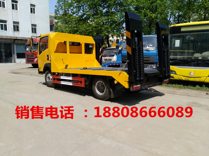 小型挖機平板拖車廠家 報價 平板運輸車報價   小型平板車廠家