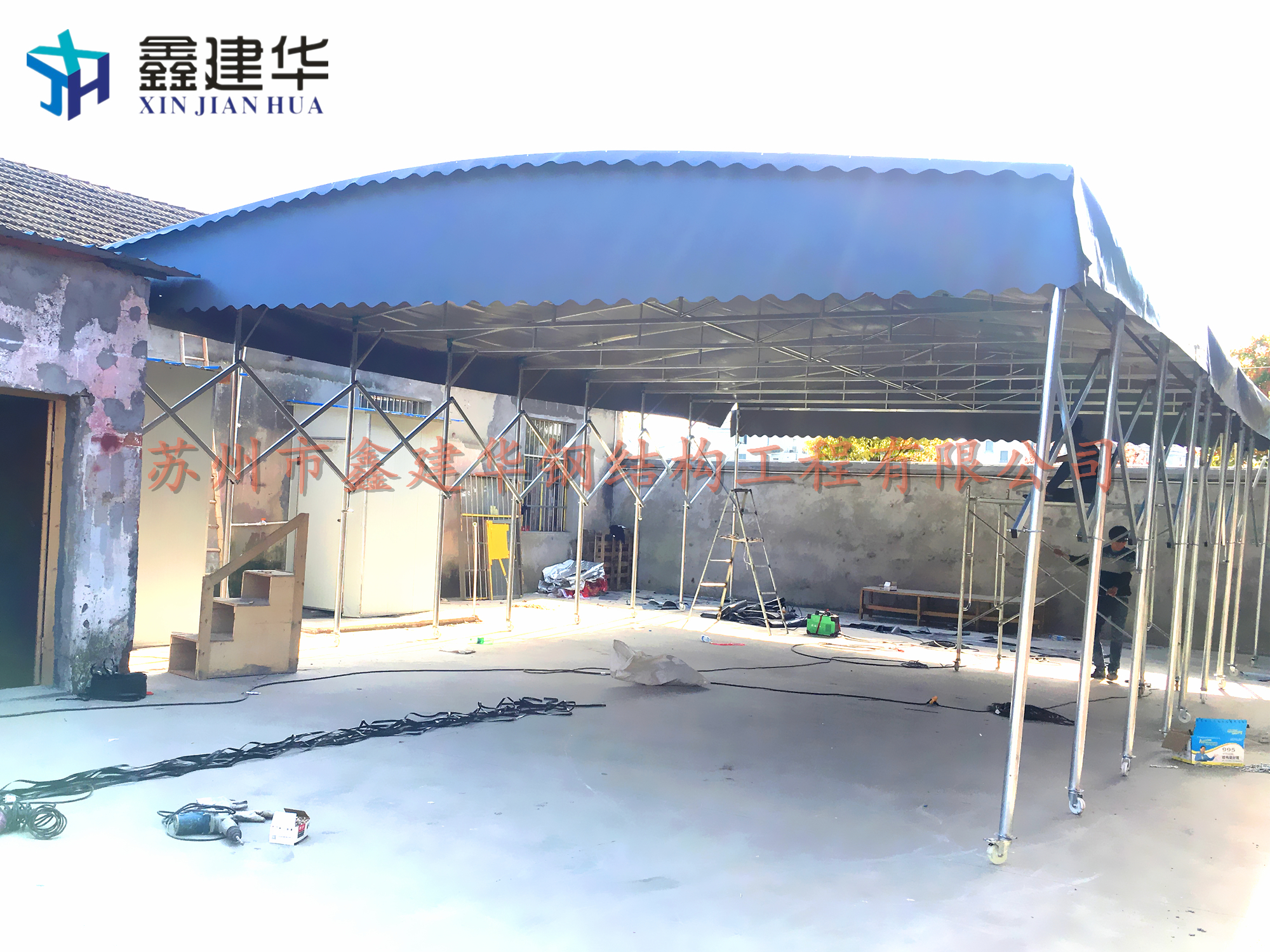 供應(yīng) 伸縮推拉篷推拉遮陽篷倉庫推拉棚 推拉雨篷倉庫 定制推拉篷