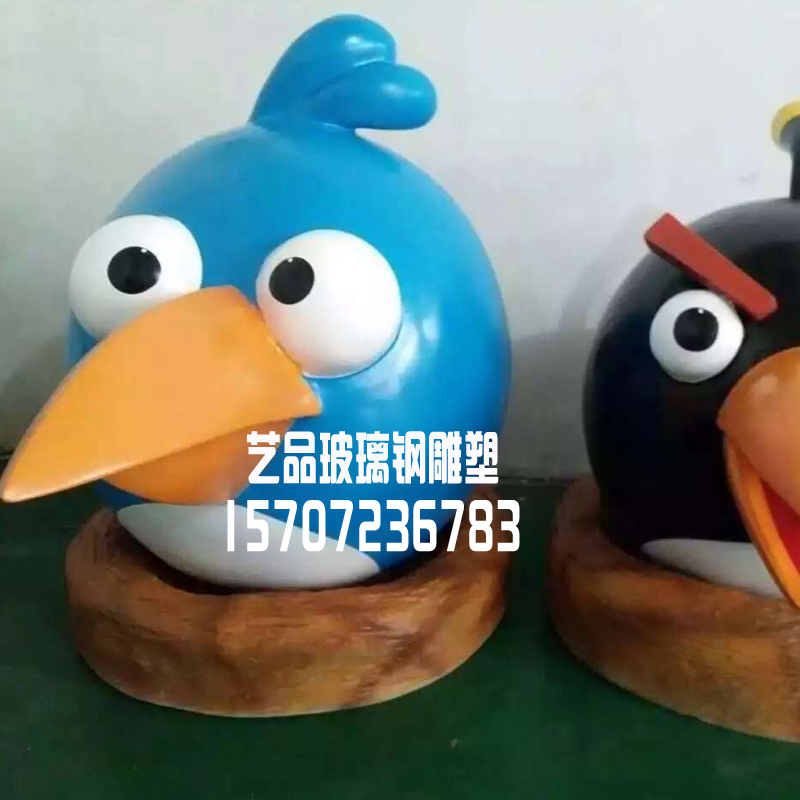 玻璃鋼憤怒的小鳥(niǎo)彩繪
