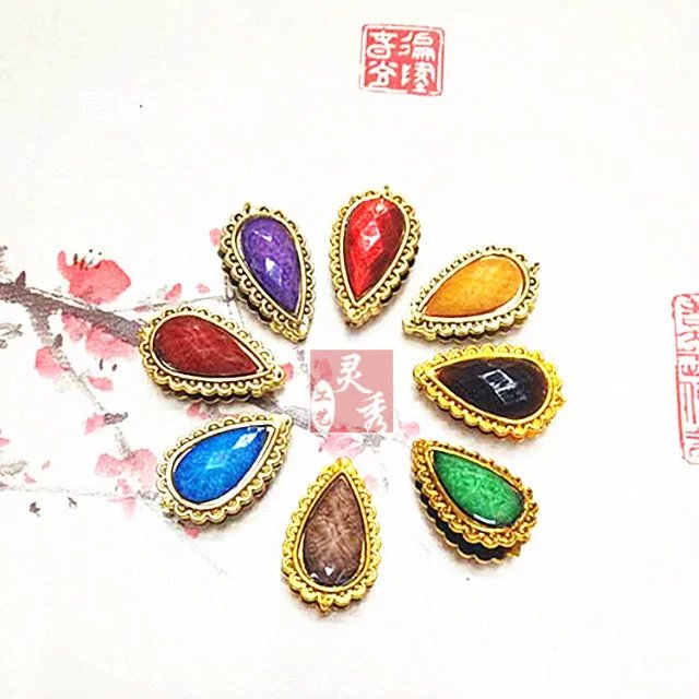 中國結(jié)流蘇配件 寶石鉆穗子風(fēng)尾流蘇配件 寶石吊穗顏色齊全 寶石帽