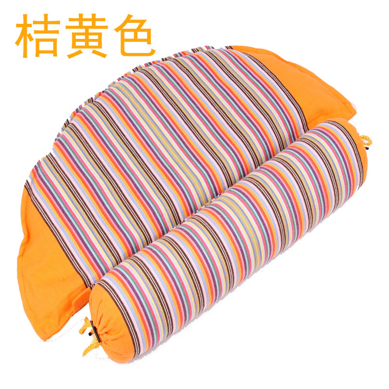 純棉粗布頸椎枕 純棉粗布頸椎枕蕎麥殼保健枕頭