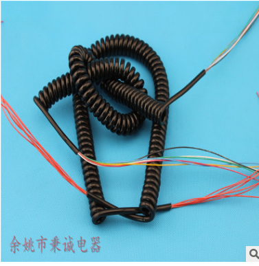 兩芯三芯多用途彈簧線 高彈力亮光亞光卡子連接線彈簧線