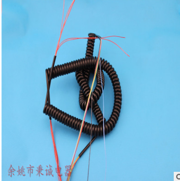 兩芯三芯多用途彈簧線 高彈力亮光亞光卡子連接線彈簧線