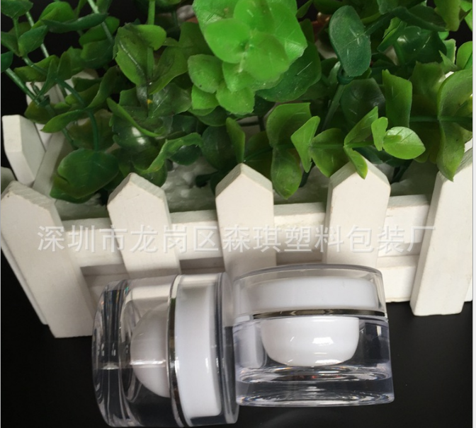 現(xiàn)貨供應 熱銷10克亞克力圓形膏霜瓶面霜瓶 分裝瓶塑料化妝品包材