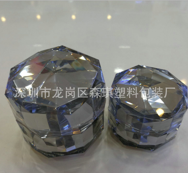 廠家供應(yīng) 15克亞克力百角鉆石膏霜瓶 面霜瓶分裝瓶 化妝品瓶子