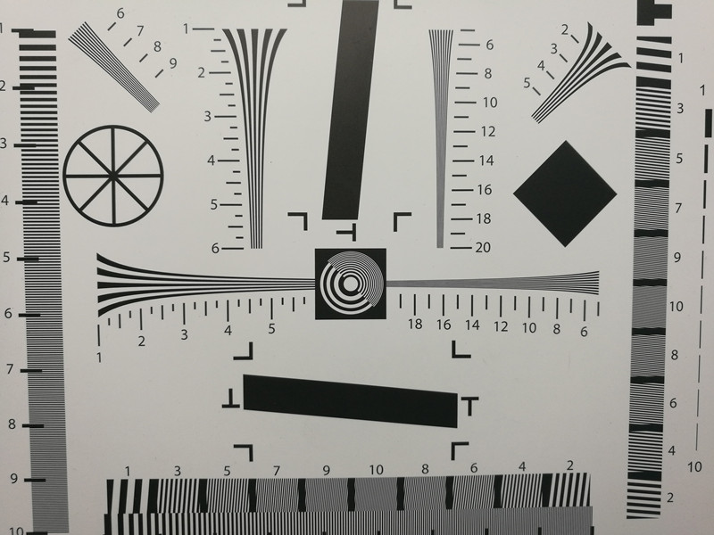 1倍ISO12233標(biāo)準(zhǔn)型分辨率測(cè)試卡 2000線反射版分辨率測(cè)試圖