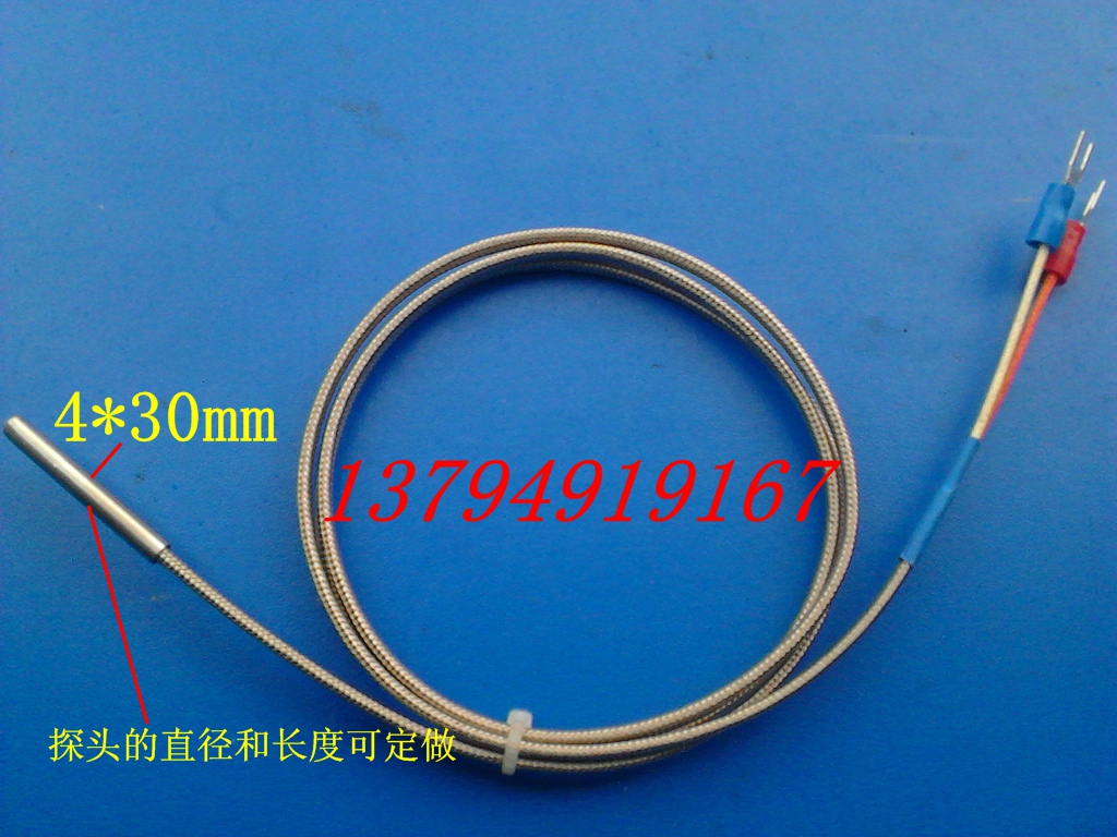 4*30mm熱電偶 K型 溫度傳感器 不銹鋼表面探頭 溫控測(cè)溫線