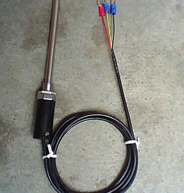 Pt100鉑熱電阻溫度傳感器 熱電偶探溫棒2米線7*200