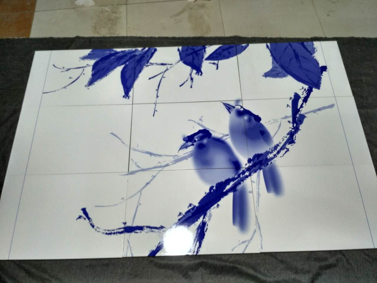山水風景陶瓷畫 景德鎮(zhèn)外墻陶瓷畫